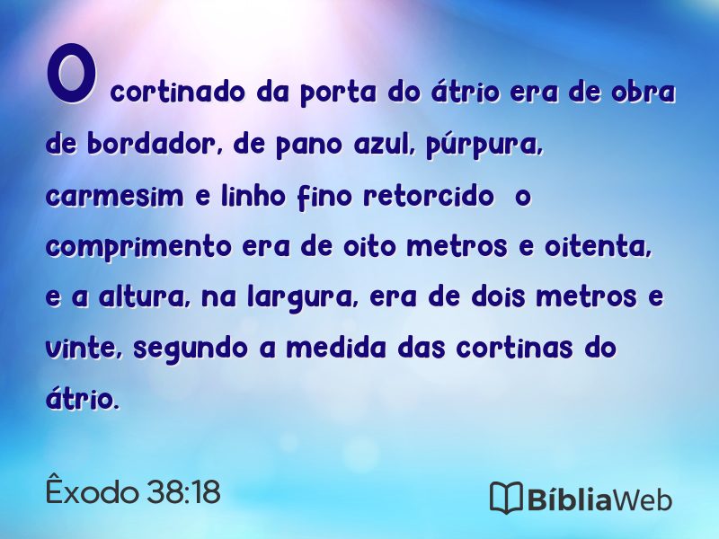 Êxodo 38:18 em imagem para compartilhar