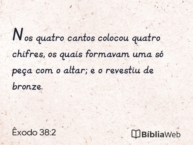 Êxodo 38:2 em imagem para compartilhar