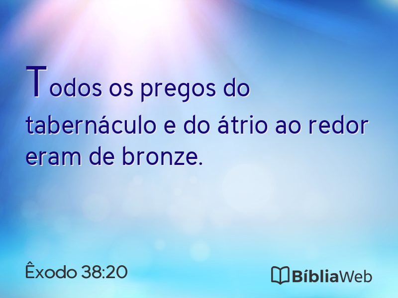 Êxodo 38:20 em imagem para compartilhar