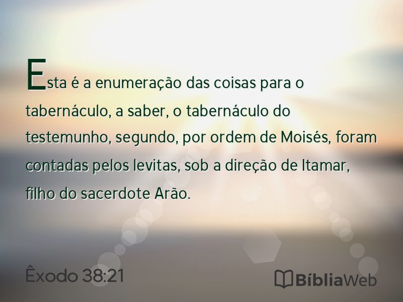 Êxodo 38:21 em imagem para compartilhar