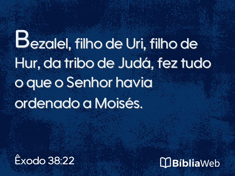 Êxodo 38:22 em imagem para compartilhar