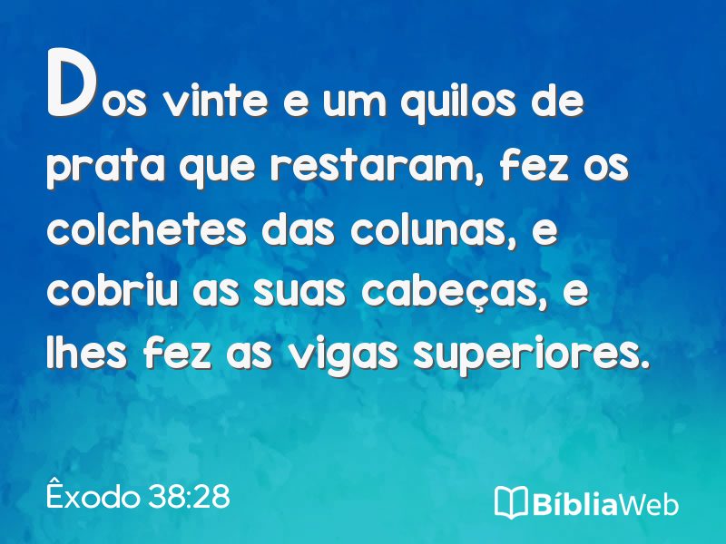 Êxodo 38:28 em imagem para compartilhar