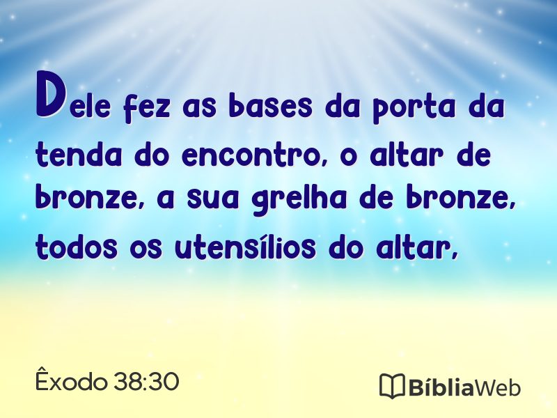 Êxodo 38:30 em imagem para compartilhar