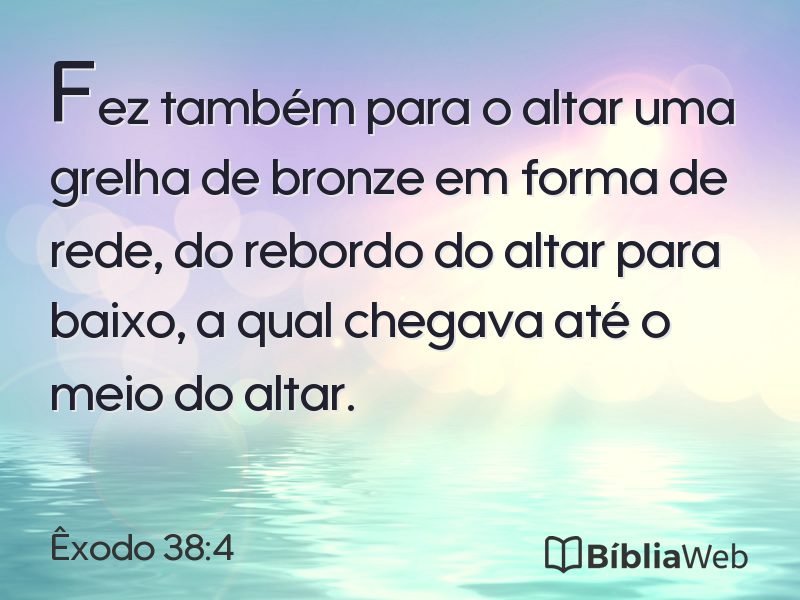 Êxodo 38:4 em imagem para compartilhar