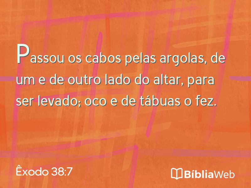 Êxodo 38:7 em imagem para compartilhar