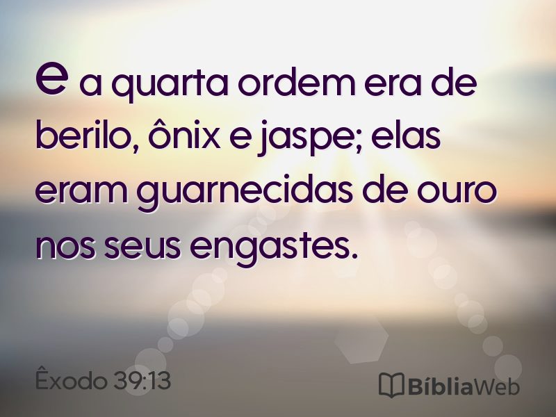 Êxodo 39:13 em imagem para compartilhar