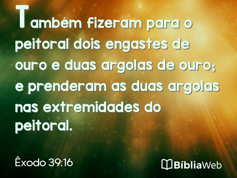 Êxodo 39:16 em imagem para compartilhar