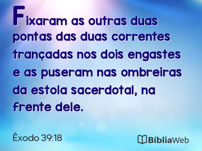 Êxodo 39:18 em imagem para compartilhar