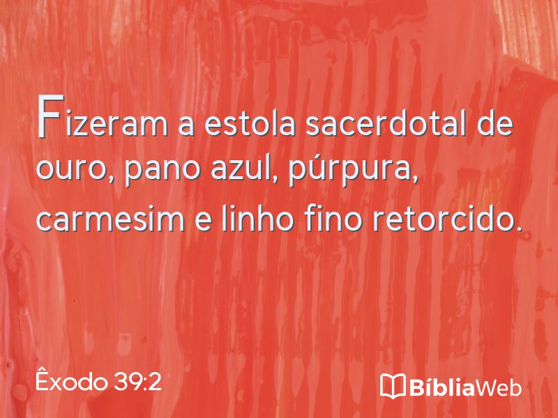 Êxodo 39:2 em imagem para compartilhar