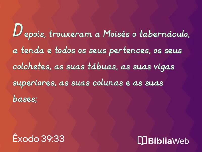 Êxodo 39:33 em imagem para compartilhar