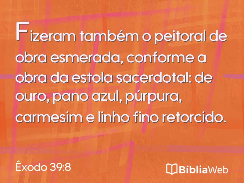 Êxodo 39:8 em imagem para compartilhar