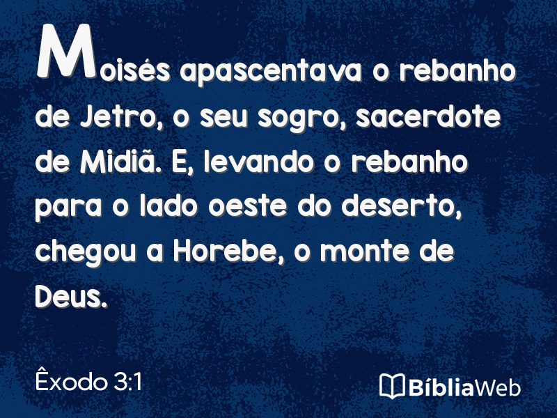 Êxodo 3:1 em imagem para compartilhar