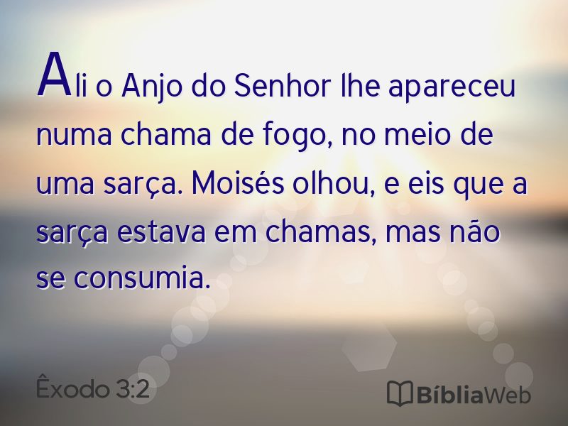 Êxodo 3:2 em imagem para compartilhar