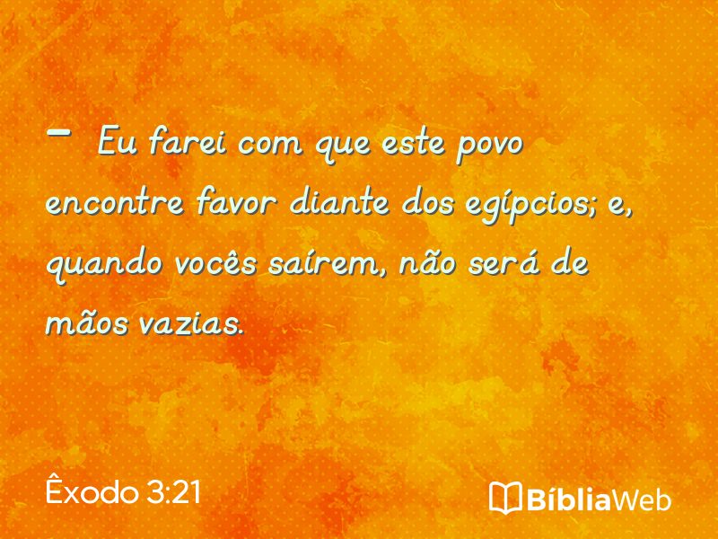 Êxodo 3:21 em imagem para compartilhar