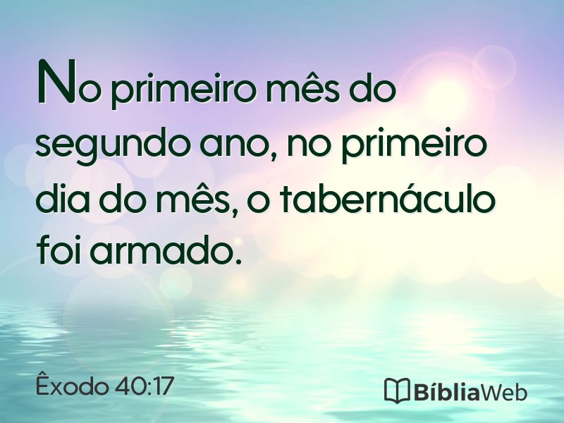 Êxodo 40:17 em imagem para compartilhar