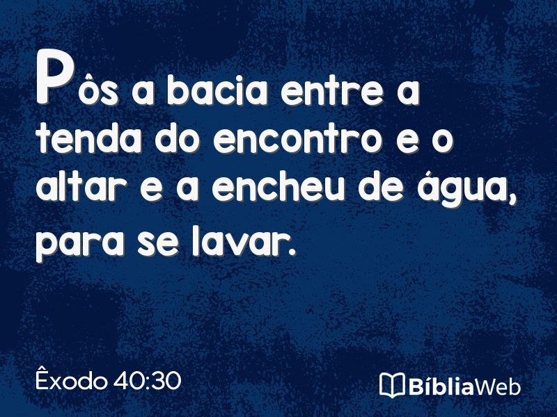 Êxodo 40:30 em imagem para compartilhar