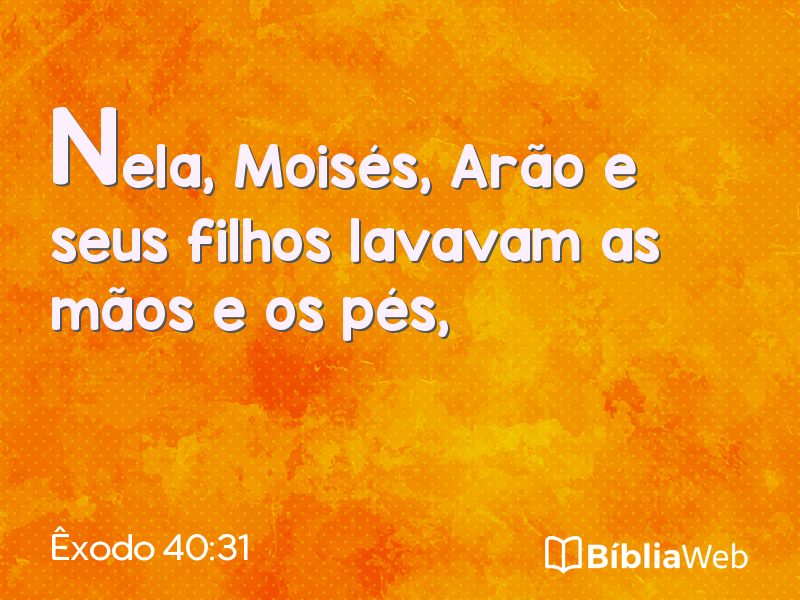 Êxodo 40:31 em imagem para compartilhar