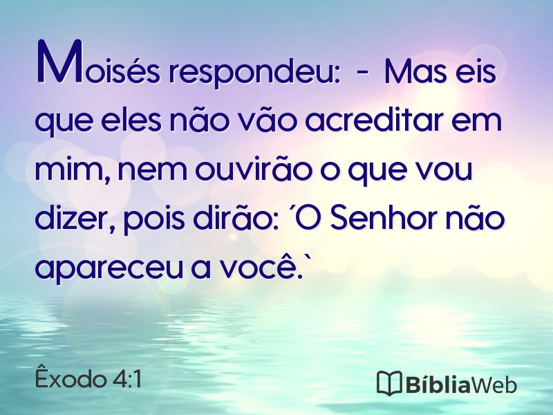 Êxodo 4:1 em imagem para compartilhar
