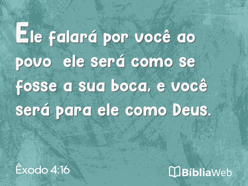 Êxodo 4:16 em imagem para compartilhar
