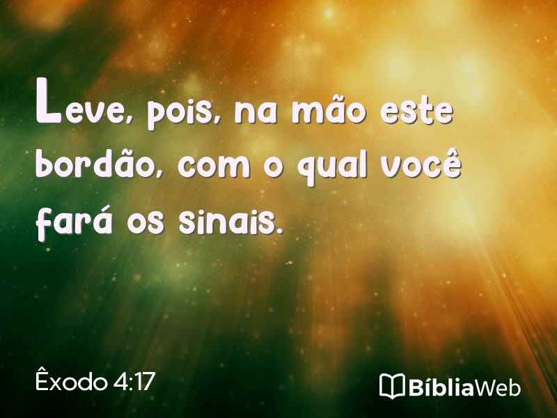Êxodo 4:17 em imagem para compartilhar