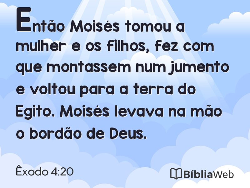 Êxodo 4:20 em imagem para compartilhar