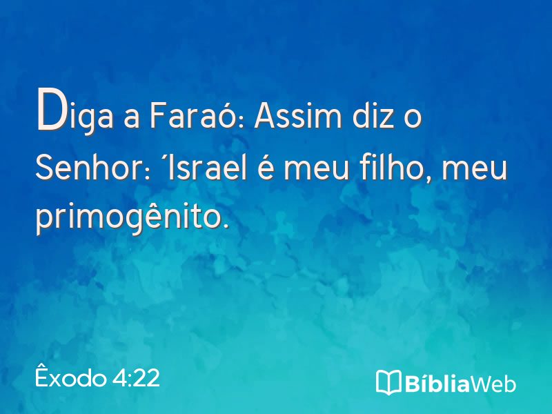 Êxodo 4:22 em imagem para compartilhar