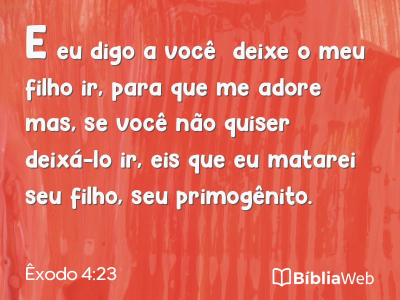 Êxodo 4:23 em imagem para compartilhar