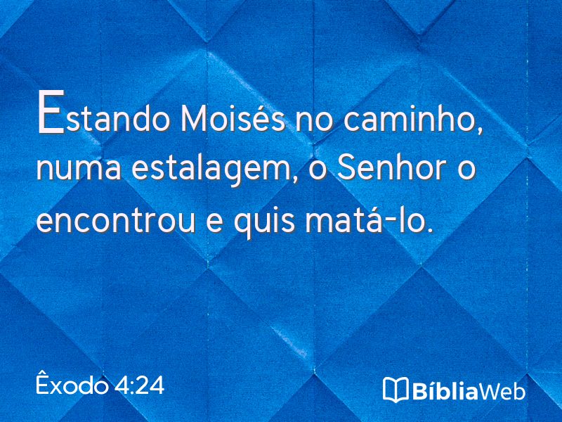Êxodo 4:24 em imagem para compartilhar
