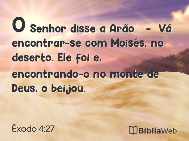 Êxodo 4:27 em imagem para compartilhar