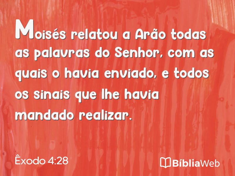 Êxodo 4:28 em imagem para compartilhar