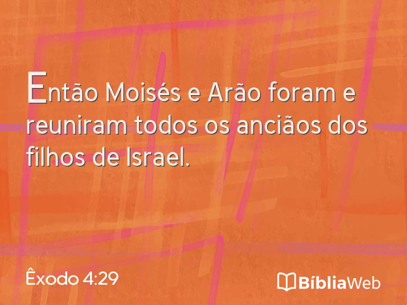 Êxodo 4:29 em imagem para compartilhar