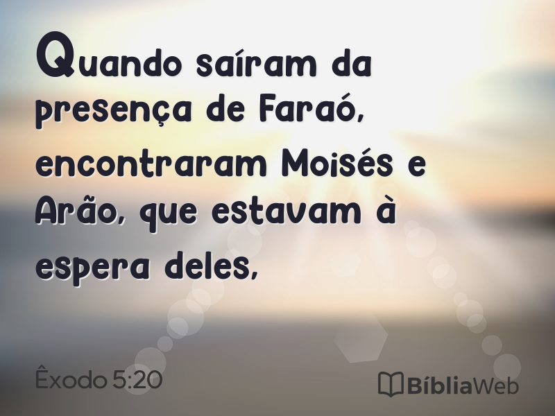 Êxodo 5:20 em imagem para compartilhar