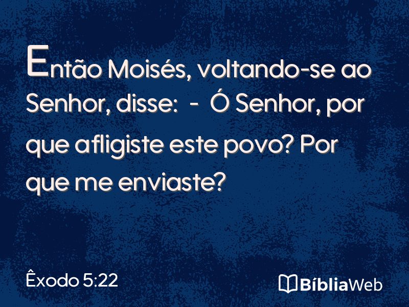 Êxodo 5:22 em imagem para compartilhar