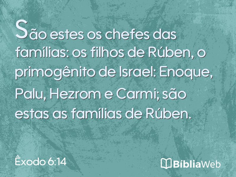 Êxodo 6:14 em imagem para compartilhar
