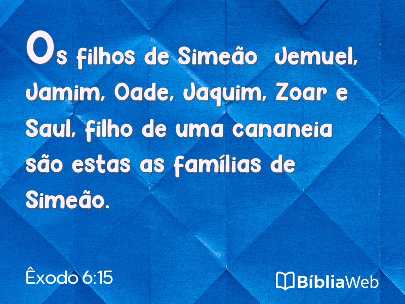 Êxodo 6:15 em imagem para compartilhar