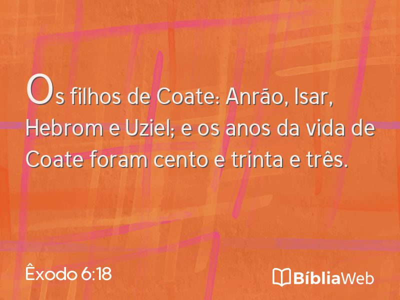 Êxodo 6:18 em imagem para compartilhar
