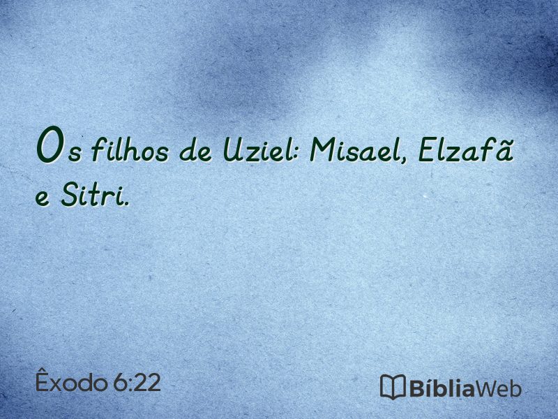 Êxodo 6:22 em imagem para compartilhar
