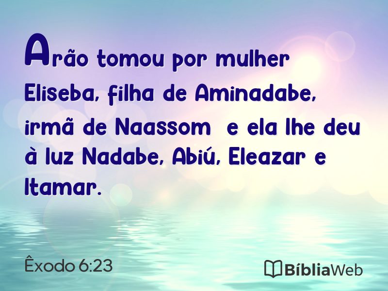 Êxodo 6:23 em imagem para compartilhar
