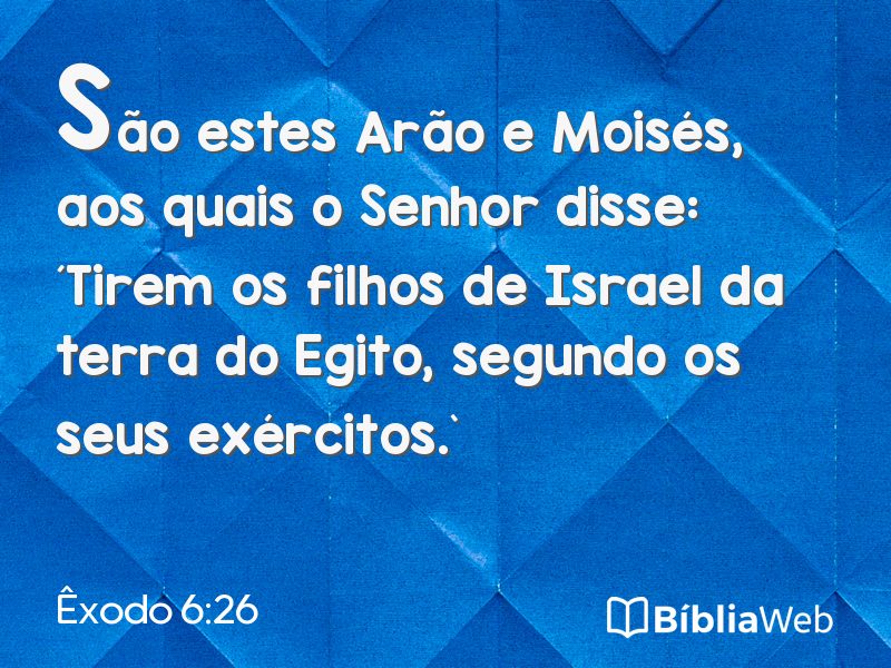 Êxodo 6:26 em imagem para compartilhar