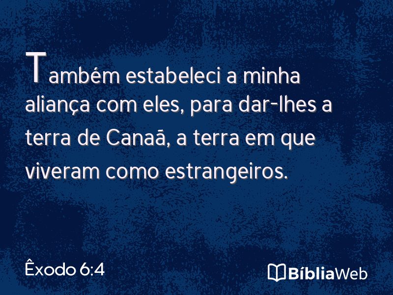 Êxodo 6:4 em imagem para compartilhar