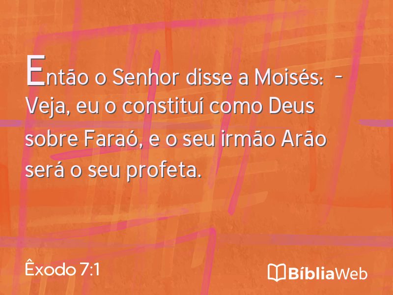 Êxodo 7:1 em imagem para compartilhar