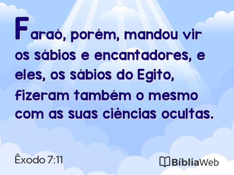 Êxodo 7:11 em imagem para compartilhar