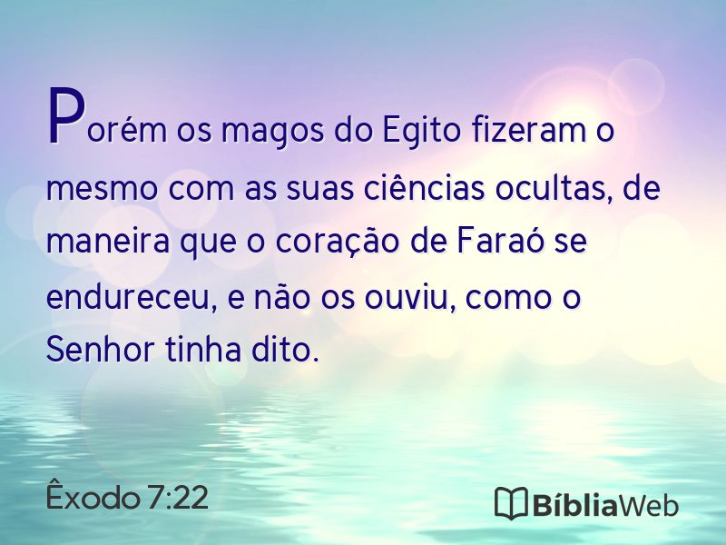 Êxodo 7:22 em imagem para compartilhar