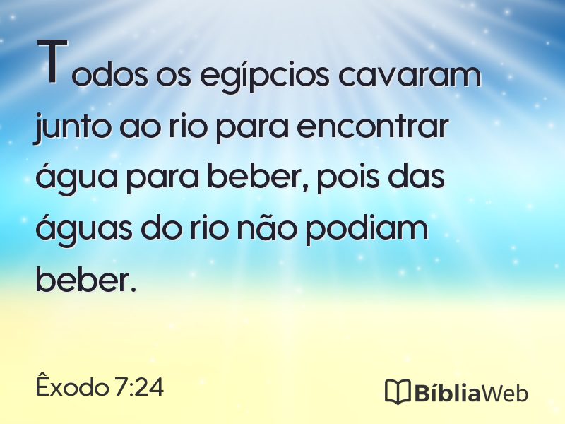 Êxodo 7:24 em imagem para compartilhar