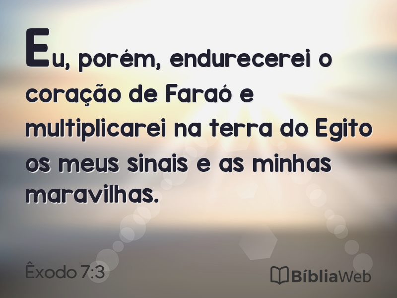 Êxodo 7:3 em imagem para compartilhar