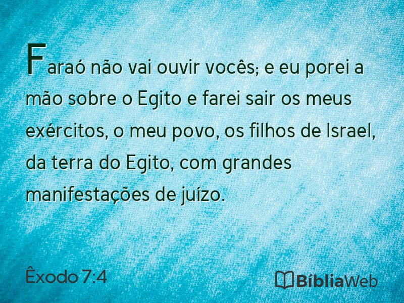 Êxodo 7:4 em imagem para compartilhar