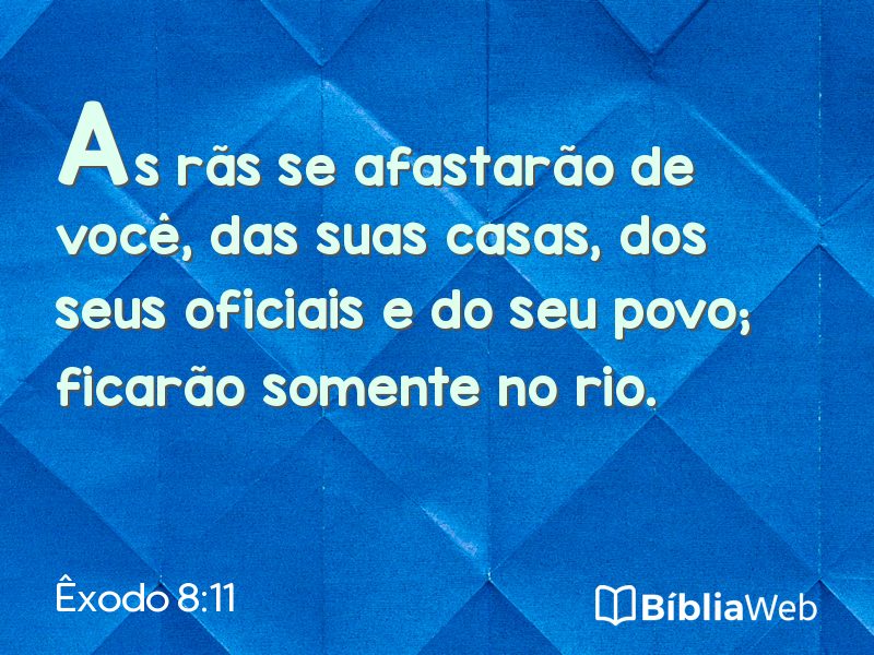 Êxodo 8:11 em imagem para compartilhar