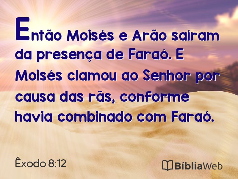 Êxodo 8:12 em imagem para compartilhar