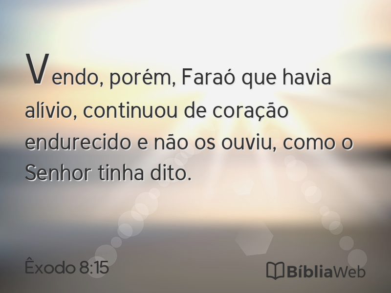 Êxodo 8:15 em imagem para compartilhar