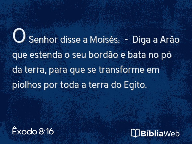Êxodo 8:16 em imagem para compartilhar